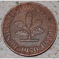 Германия 10 пфеннигов, 1950 Отметка монетного двора: "F" - Штутгарт (3-11-161)