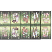 Грибы Беларусь 1998 год (291-295) серия из 5 марок тет-беш**