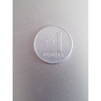 1 цент 1991 год. Литва.