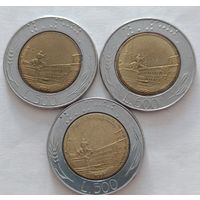 Италия. 500 лир 1991 года