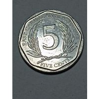 Карибы 5  центов 2010 года .