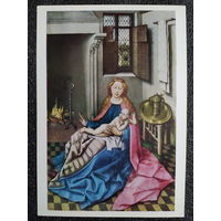 Открытка Робер Кампен. Около 1380 – 1444. Мадонна с младенцем. Западноевропейская живопись. Государственный Эрмитаж.
