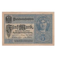 Германия 5 марок 1917 года. Состояние аUNC+!
