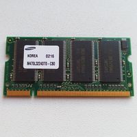 Оперативная память 256MB. Samsung DDR SO-DIMM DDR PC-2700 (M470L3224FT0-CB3) 256 MB мб 256МБ. Для ноутбука