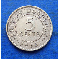 Британский Гондурас колония 5 центов 1962 тираж 150.000