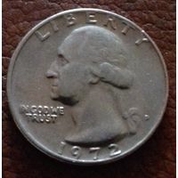 CША 25 центов 1972D