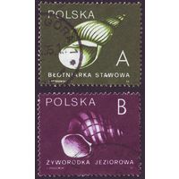 Раковины улиток Польша 1990 год серия из 2-х марок