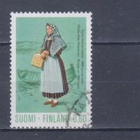 [173] Финляндия 1973. Культура.Национальный костюм. Гашеная марка.