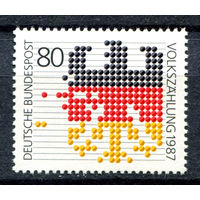 Германия (ФРГ) - 1987г. - Перепись населения - полная серия, MNH с отпечатком [Mi 1309] - 1 марка
