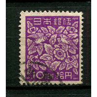 Япония - 1948 - Флора 10Y - [Mi.393] - 1 марка. Гашеная.  (Лот 31BQ)