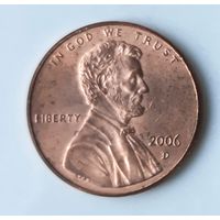 США 1 цент 2006 г. D