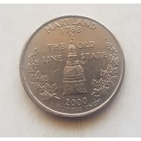 25 центов США 2000 г. штат Мэрилэнд D