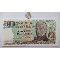 Werty71 Аргентина 50 песо 1983 UNC банкнота