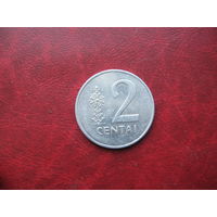 2 цента 1991 года Литва (р)