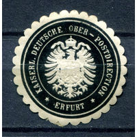 Германия, Рейх- 1900-е - имперская немецкая почтовая дирекция Эрфурта - 1 виньетка-облатка - MH. Без МЦ!