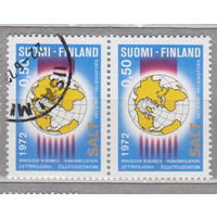 Финляндия СОЛТ переговоры в Хельсинки 1972 год лот 4 Сцепка ЧИСТАЯ и гашеная менее 31% то каталога можно раздельно
