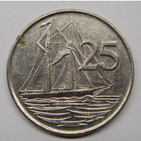 Каймановы острова 25 центов 1996 г