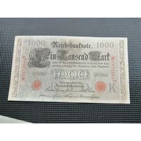 Германия 1000 марок 1910 красная