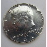 США 1\2 пол доллара 1969  .20-181
