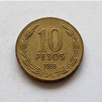 Чили 10 песо, 1998