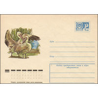 Художественный маркированный конверт СССР N 10531 (12.05.1975) [Розовый пеликан]