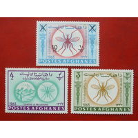 Афганистан. Малярия. ( 3 марки ) 1963 года. 5-1.
