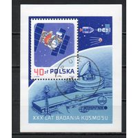 Космическая связь Польша 1987 год 1 блок
