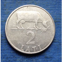 Латвия 2 лата 1992 редкость