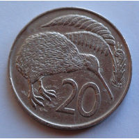 Новая Зеландия 20 центов. 1967