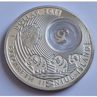 Ниуэ 2011 серебро "Доллар на удачу - Слоны"