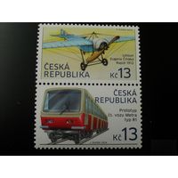 Чехия 2014 - Транспорт самолет, метропоезд **