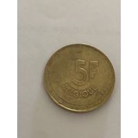 5 франков 1986 г., Бельгия