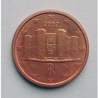 Италия 1 евроцент 2002