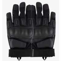 Тактические перчатки BlackHawk длинные пальцы черные