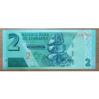 2 доллара 2019 года - Зимбабве - UNC