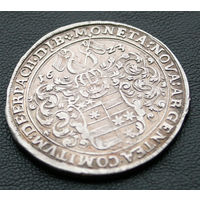 Талер 1623, Германия, Эрбах (графство). Остатки штемпельного блеска, патина. Коллекционное состояние