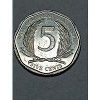 Карибы 5  центов 2002 года .