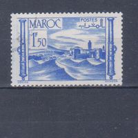 [1232] Французские колонии. Марокко 1947. Форт.Пушки.1,5 ф. Гашеная марка.