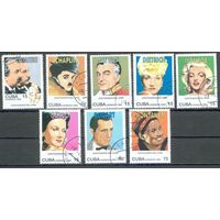 100 лет кинематографу Актеры Куба 1995 год 8 марок