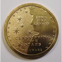 США 1 доллар 2019 Американские инновации Энни Джамп Кэннон Делавэр Двор D и Р 2-я монета в серии.