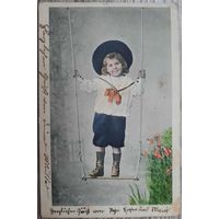 Детская сюжетная фотооткрытка. Германия. 1904 г.