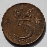 Нидерланды 5 цент, 1967 г.