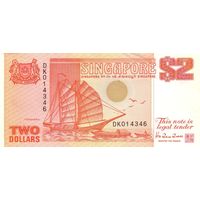 Сингапур 2 доллара образца 1990 года UNC p27