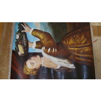 Картина Девушка с фруктами, большая 95х75 см.