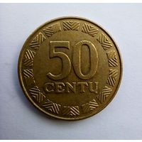 Литва 50 центов 2000 г