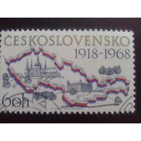 Чехословакия 1968 карта ЧССР