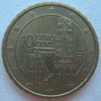 Австрия 10 евроцентов 2011 г.