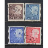 Швеция 1961 -9 Густав VI Адольф Стандарт #470,478,588,631