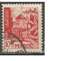 Французское Марокко. Дворик крепости г.Рабат. 1949г. Mi#303.