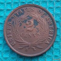 США 2 цента 1866 года